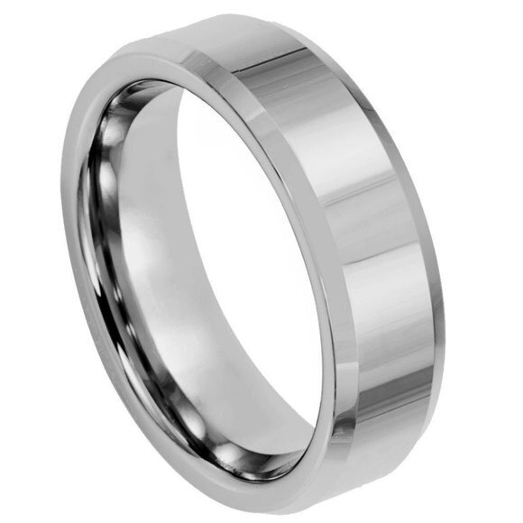 6mm 8mm Tungsten Wedding Band Ring unisex men women